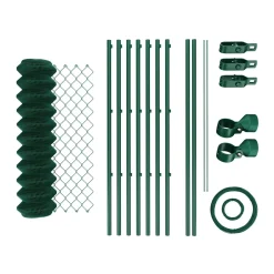 Maschendrahtzaun Komplettset grün 1 x 15 m