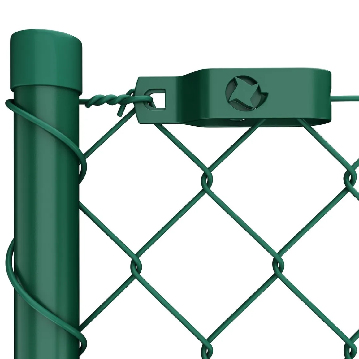 Maschendrahtzaun Komplettset grün 1 x 15 m