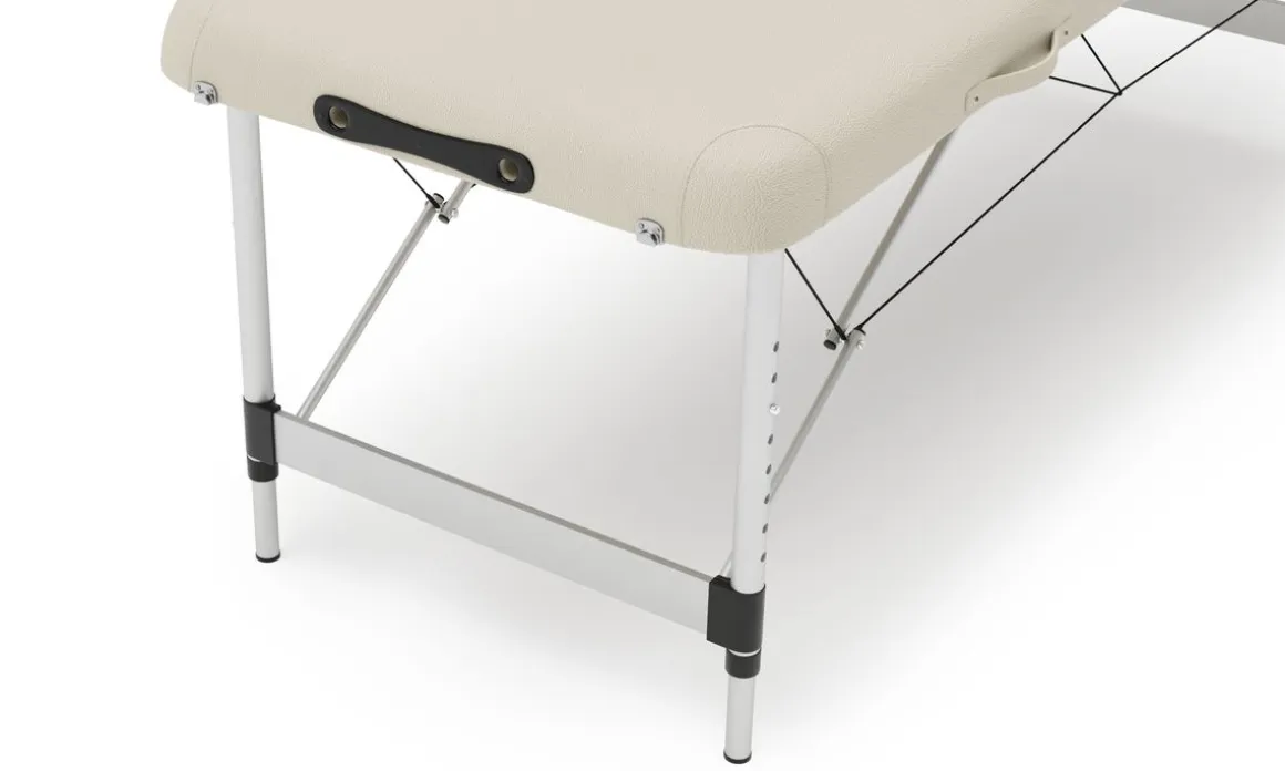 Massageliege 2-Zonen Alu beige
