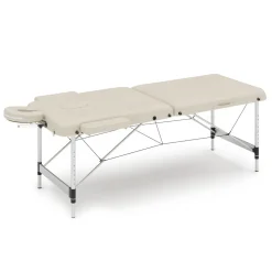 Massageliege 2-Zonen Alu beige
