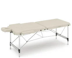 Massageliege 2-Zonen Alu beige