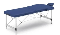 Massageliege 2-Zonen Alu blau