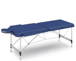 Massageliege 2-Zonen Alu blau