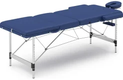 Massageliege 3-Zonen Alu blau
