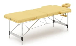 Massageliege 3-Zonen Alu gelb