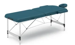 Massageliege 2-Zonen Alu petrol