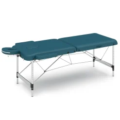 Massageliege 2-Zonen Alu petrol