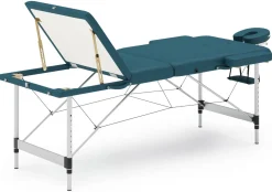 Massageliege 3-Zonen Alu petrol