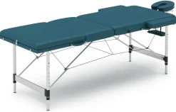Massageliege 3-Zonen Alu petrol