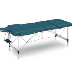 Massageliege 3-Zonen Alu petrol