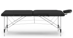 Massageliege 2-Zonen Alu schwarz