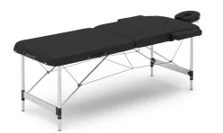 Massageliege 2-Zonen Alu schwarz