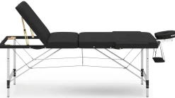 Massageliege 3-Zonen Alu schwarz