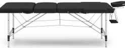 Massageliege 3-Zonen Alu schwarz