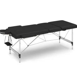 Massageliege 3-Zonen Alu schwarz