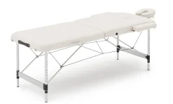 Massageliege 2-Zonen Alu weiss