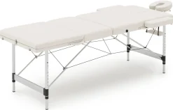 Massageliege 3-Zonen Alu weiss