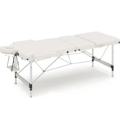 Massageliege 3-Zonen Alu weiss