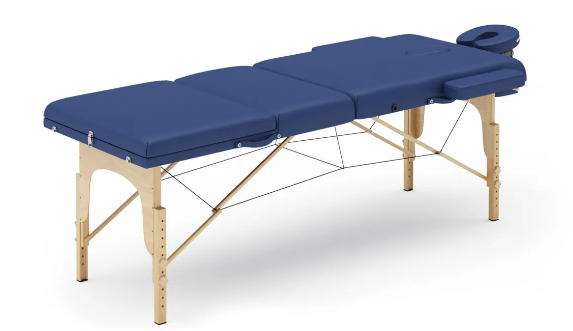 Massageliege 3-Zonen blau