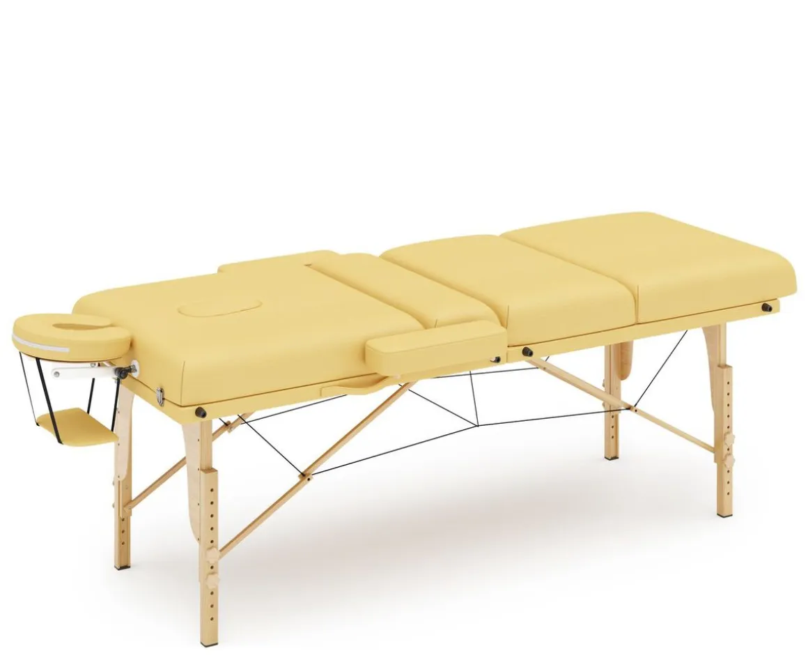 Massageliege 4-Zonen gelb