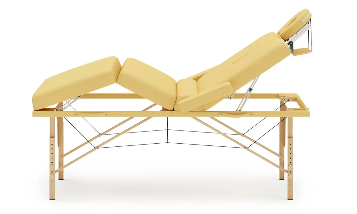 Massageliege 4-Zonen gelb