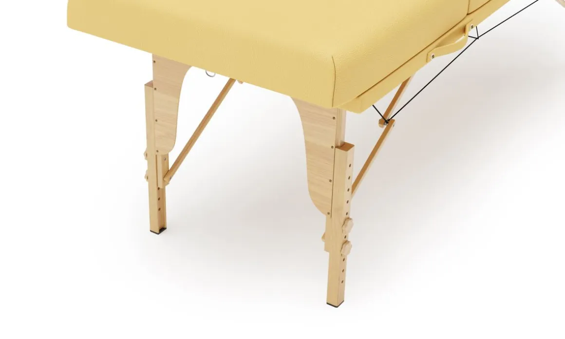 Massageliege 4-Zonen gelb