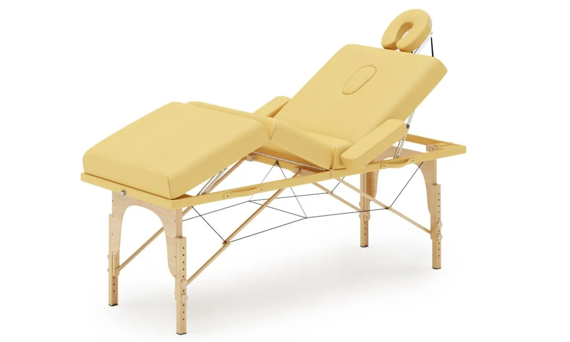 Massageliege 4-Zonen gelb