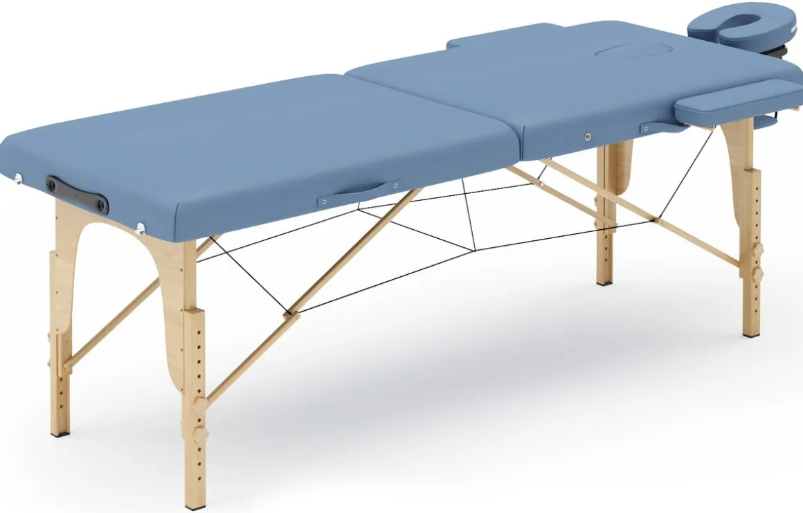 Massageliege 2-Zonen hellblau