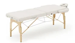 Massageliege 3-Zonen mit Lagerungsrollen weiss