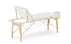 Massageliege 3-Zonen mit Lagerungsrollen weiss