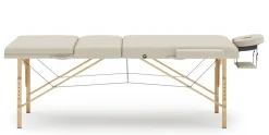 Massageliege 3-Zonen mit Lagerungsrollen beige