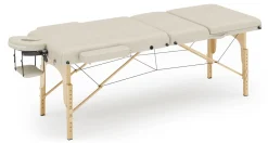 Massageliege 3-Zonen mit Lagerungsrollen beige