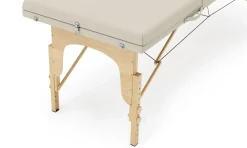 Massageliege 3-Zonen mit Lagerungsrollen beige