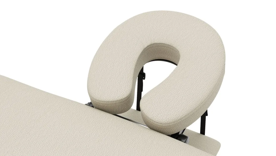 Massageliege 3-Zonen mit Lagerungsrollen beige