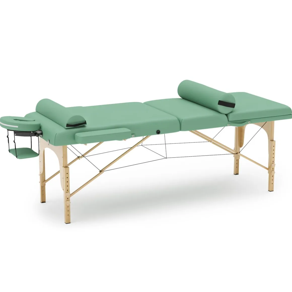 Massageliege 3-Zonen mit Lagerungsrollen türkis