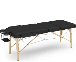 Massageliege 3-Zonen schwarz