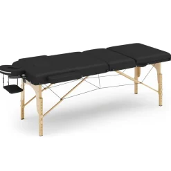 Massageliege 3-Zonen schwarz