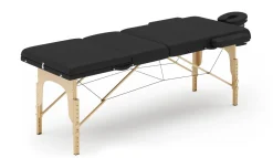 Massageliege 3-Zonen schwarz