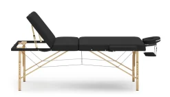 Massageliege 3-Zonen schwarz