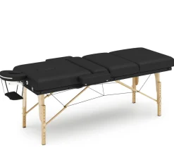 Massageliege 4-Zonen schwarz