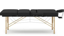 Massageliege 4-Zonen schwarz