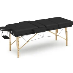 Massageliege 4-Zonen schwarz