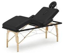 Massageliege 4-Zonen schwarz