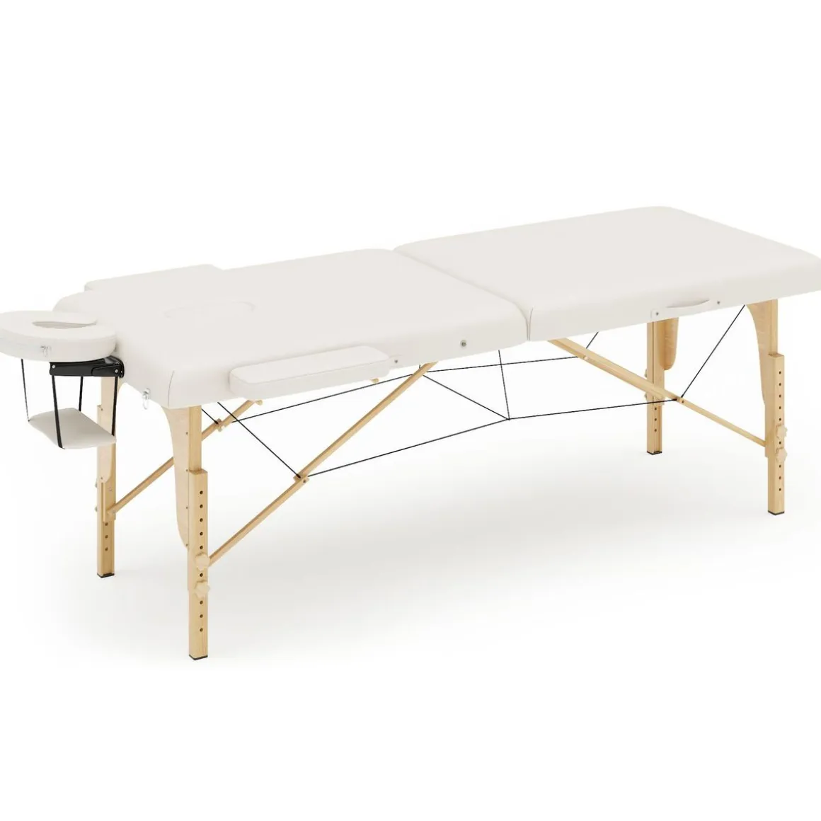 Massageliege 2-Zonen weiss