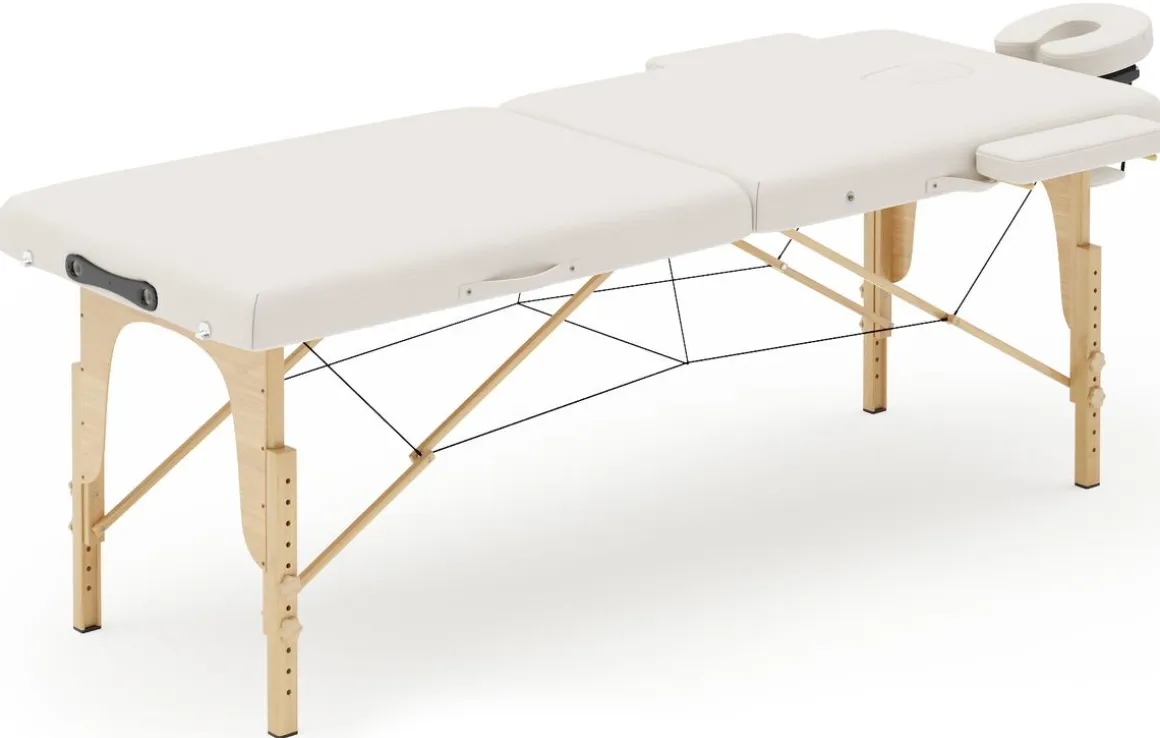 Massageliege 2-Zonen weiss