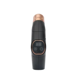 Massagepistole Doppelkopf schwarz/gold