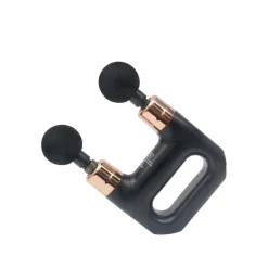 Massagepistole Doppelkopf schwarz/gold