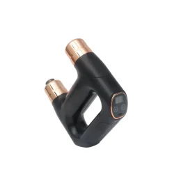 Massagepistole Doppelkopf schwarz/gold