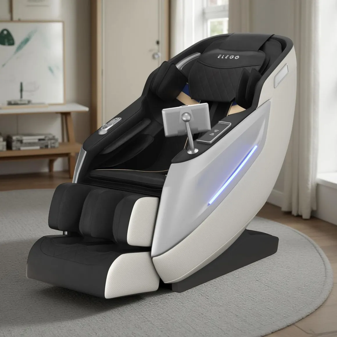 Massagesessel MELLORA SL TRACK schwarz/weiss