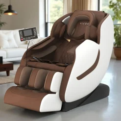 Massagesessel REVIO braun/weiss